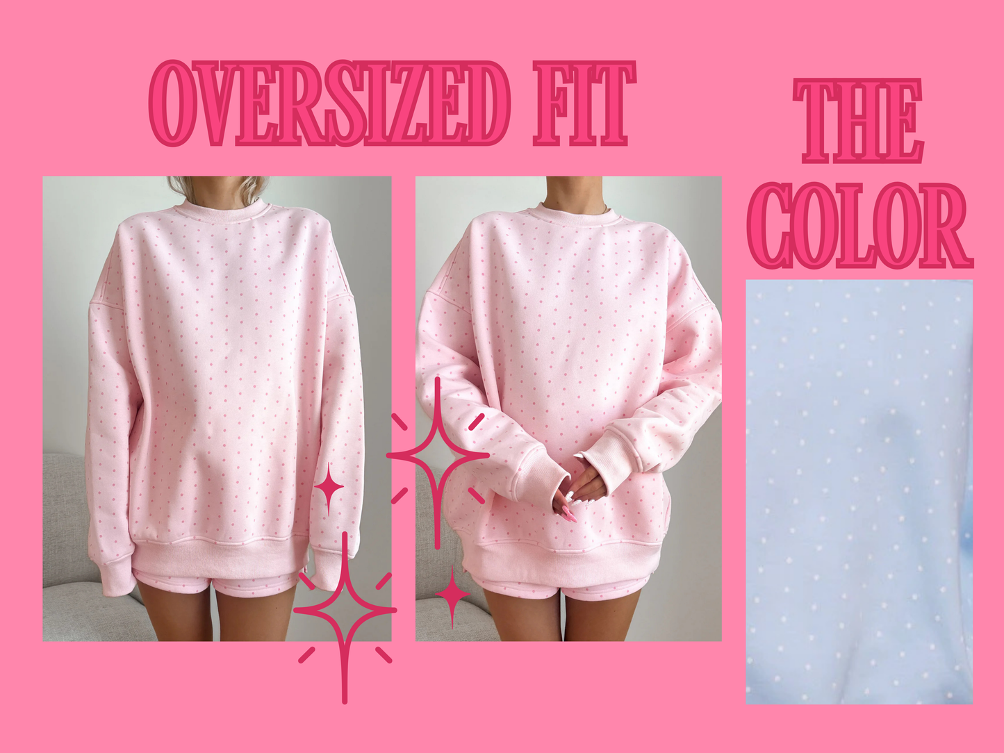 BOOK CLUB APPLIQUE POLKA DOT CREWNECK