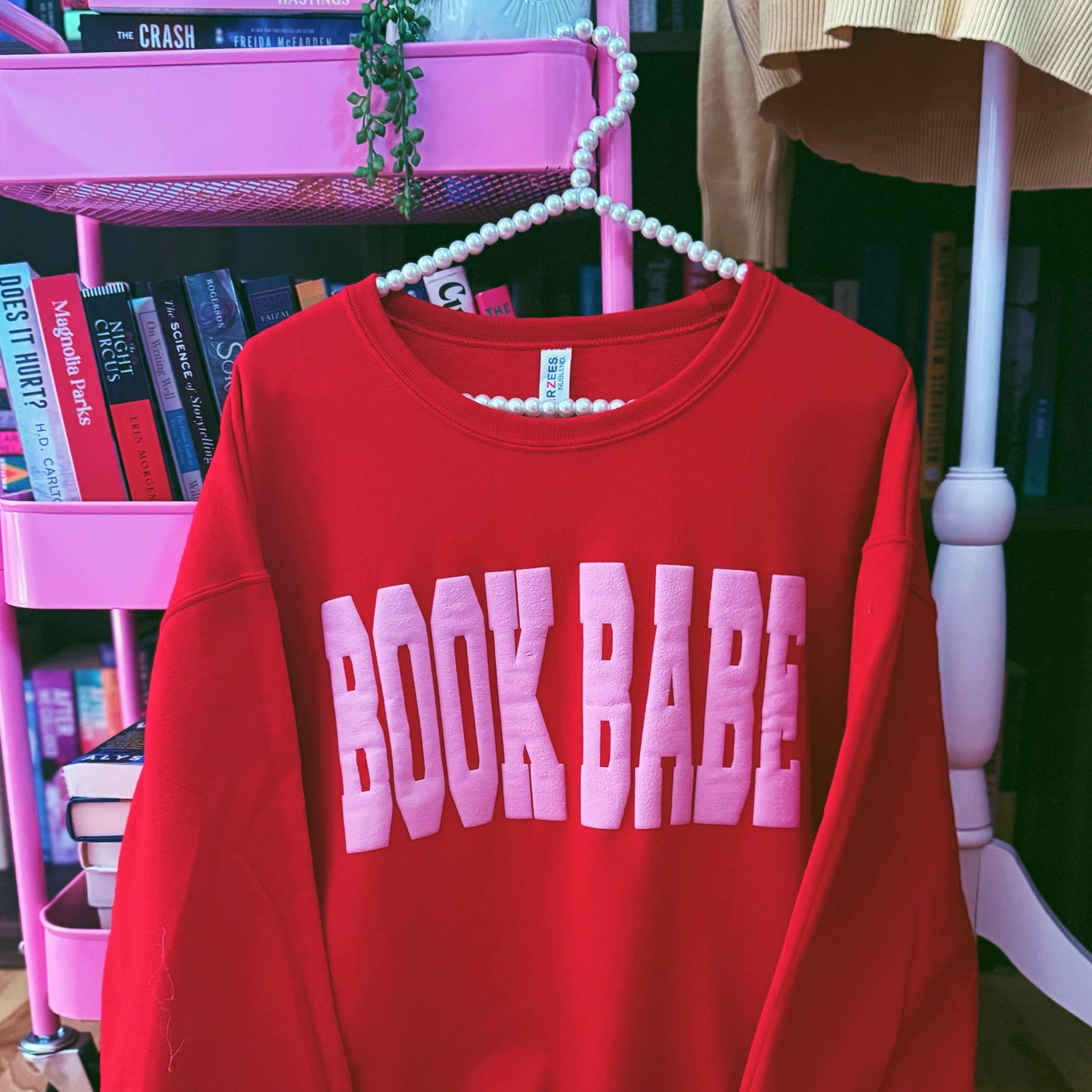 BOOK BABE PUFF PRINT CREWNECK
