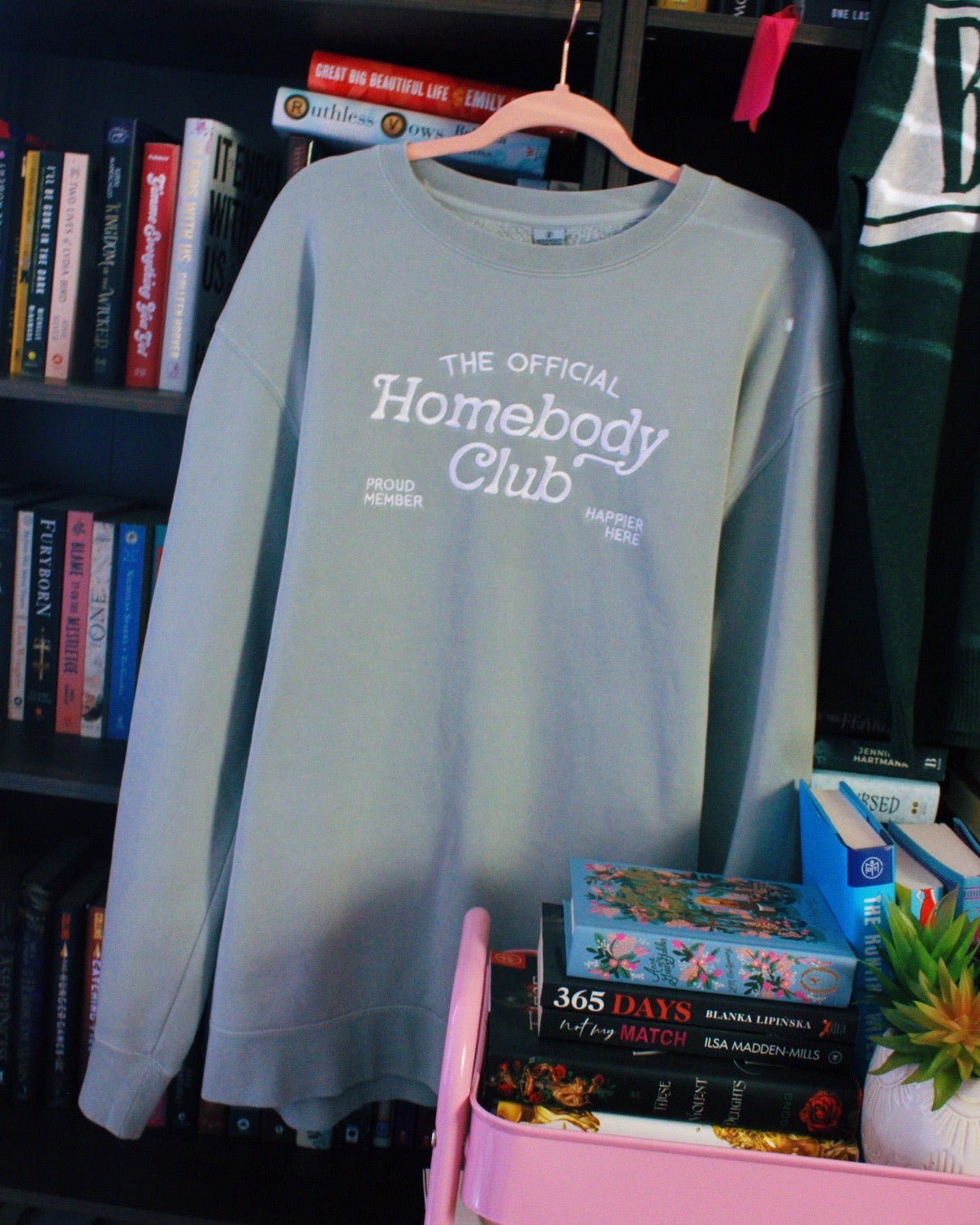 HOMEBODY CLUB EMBROIDERED SAGE CREWNECK