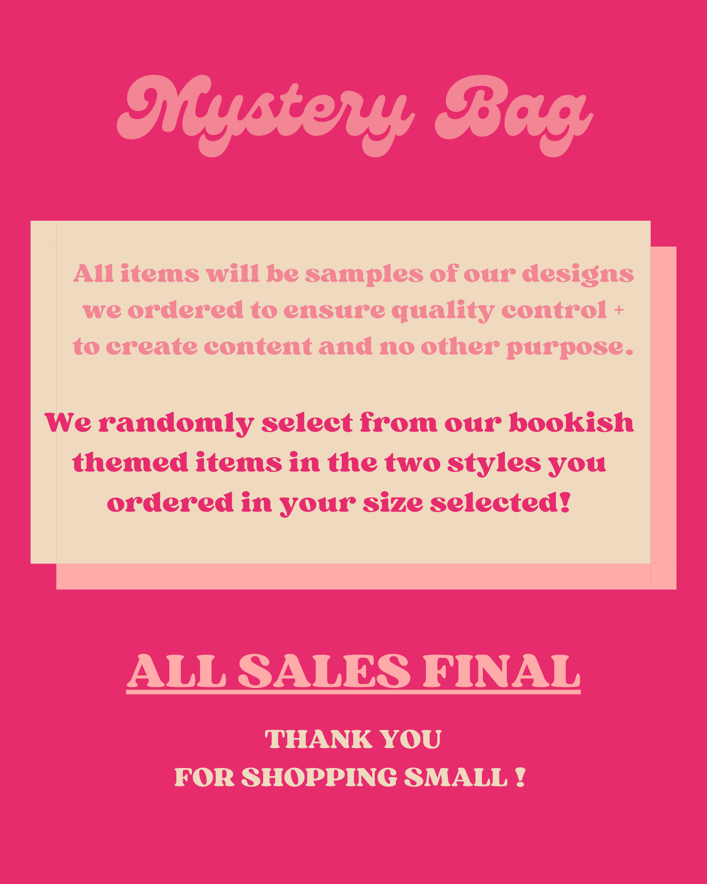 MYSTERY BOOKISH TOTE BAG