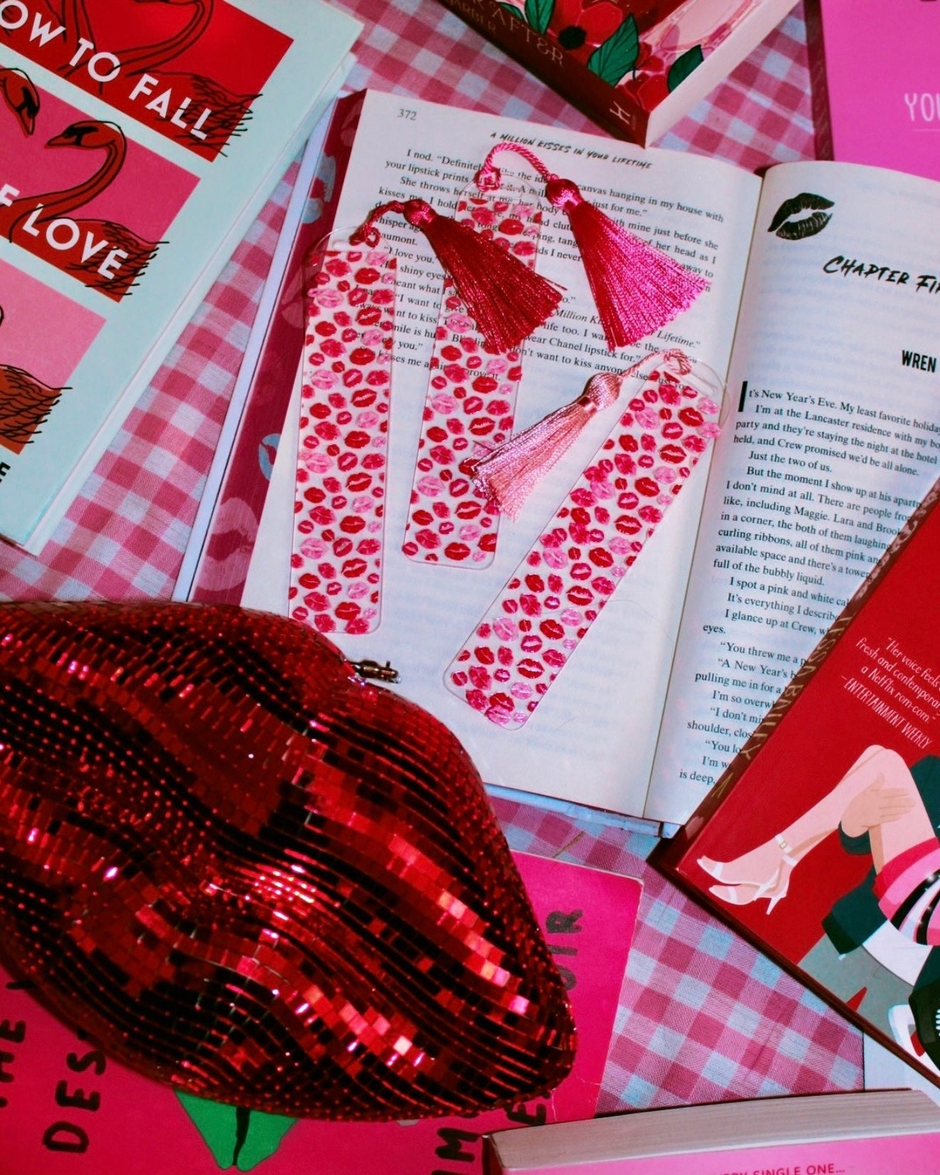 ARYLIC "LIPSTICK STAINS" BOOKMARK