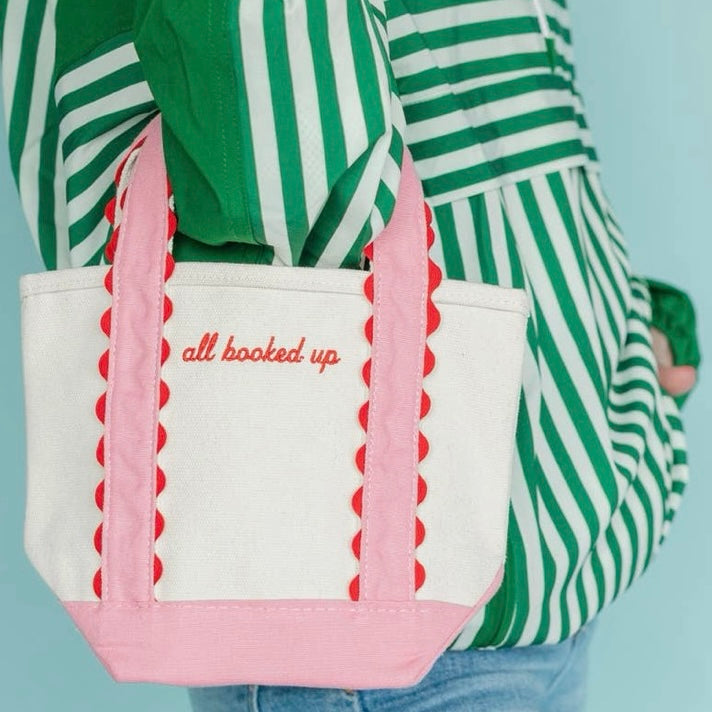 ALL BOOKED UP MINI BOAT TOTE