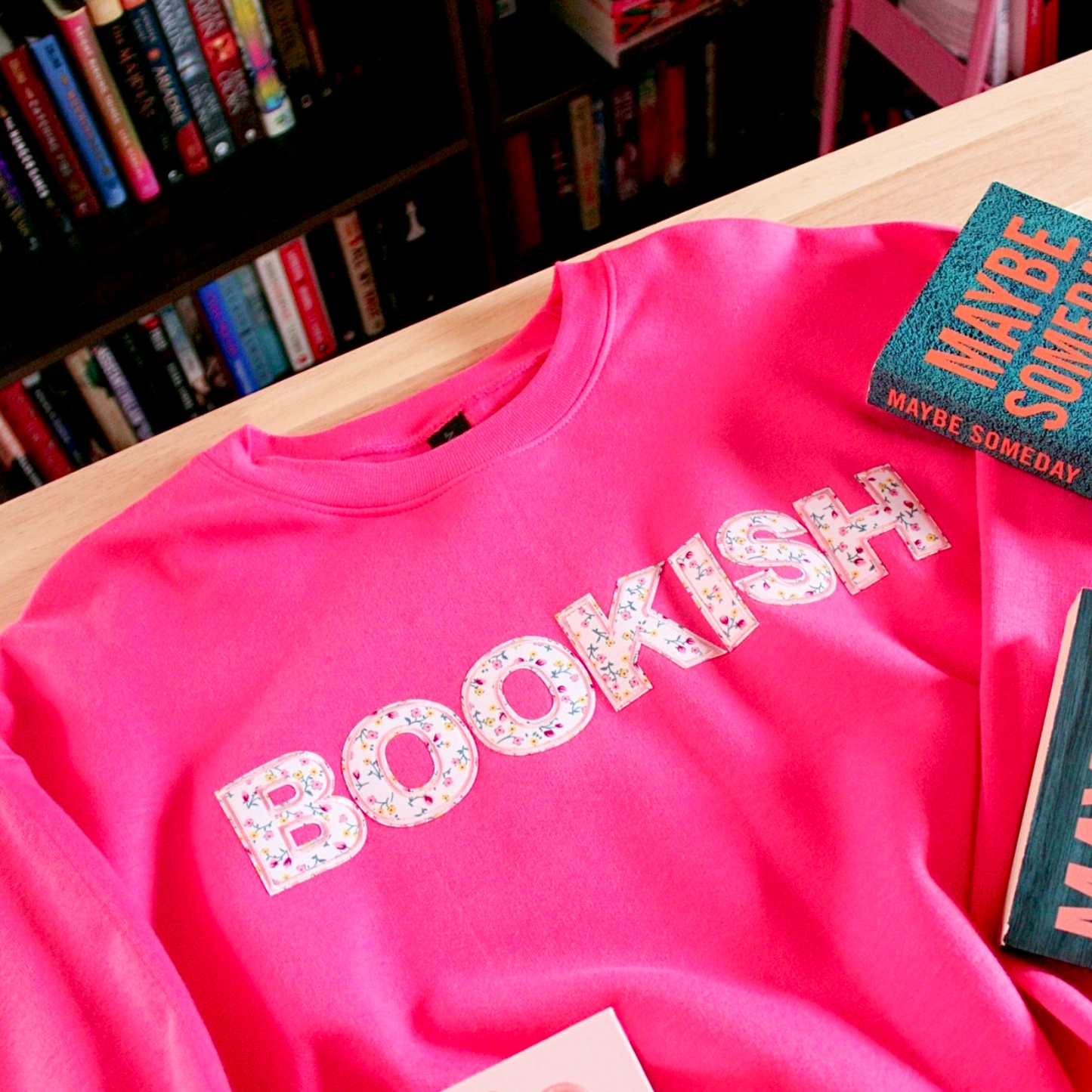 FLORAL PATCH PINK LEMONADE CREWNECK