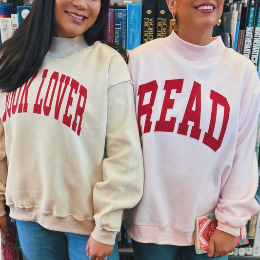 REVERSIBLE READ/BOOK LOVER MOCK NECK