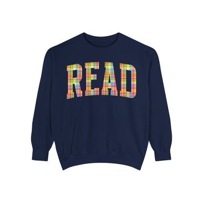 RAINBOW PLAID READ COMFORT COLOR CREWNECK