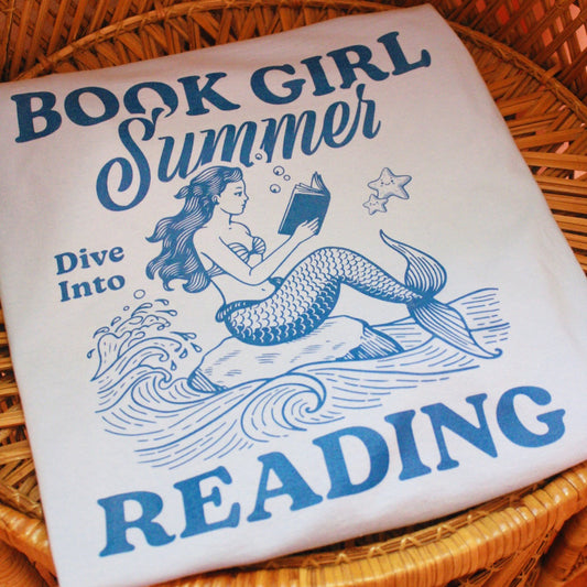 BOOK GIRL SUMMER MERMAID TEE