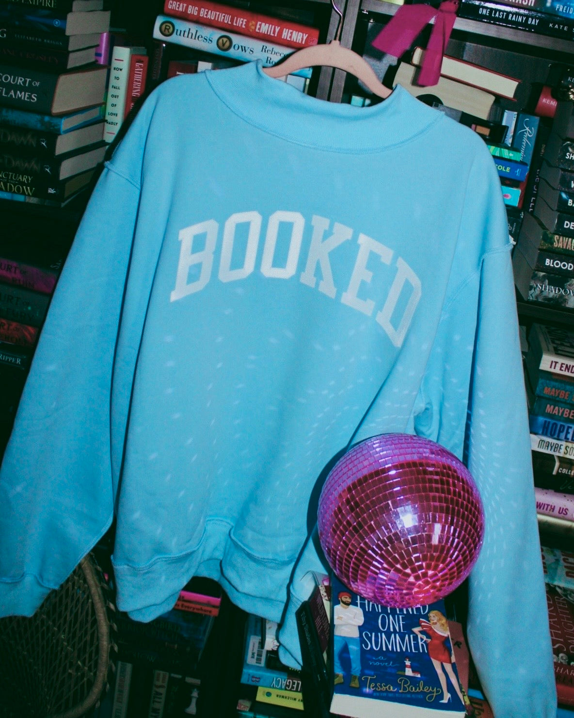 BOOKED LIGHT BLUE MOCK NECK