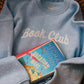 BOOK CLUB APPLIQUE POLKA DOT CREWNECK