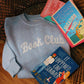 BOOK CLUB APPLIQUE POLKA DOT CREWNECK