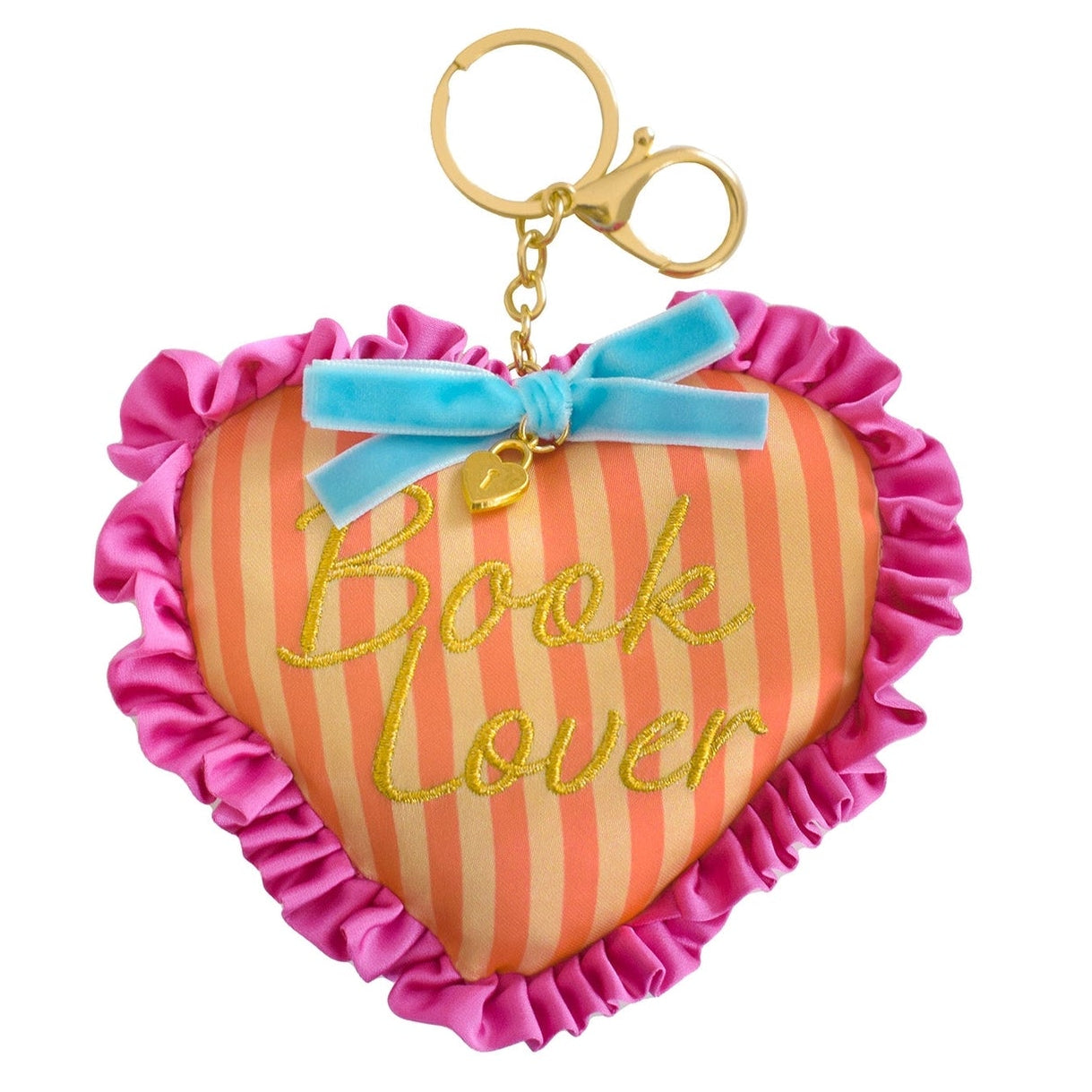 BOOK LOVER HEART BAG CHARM