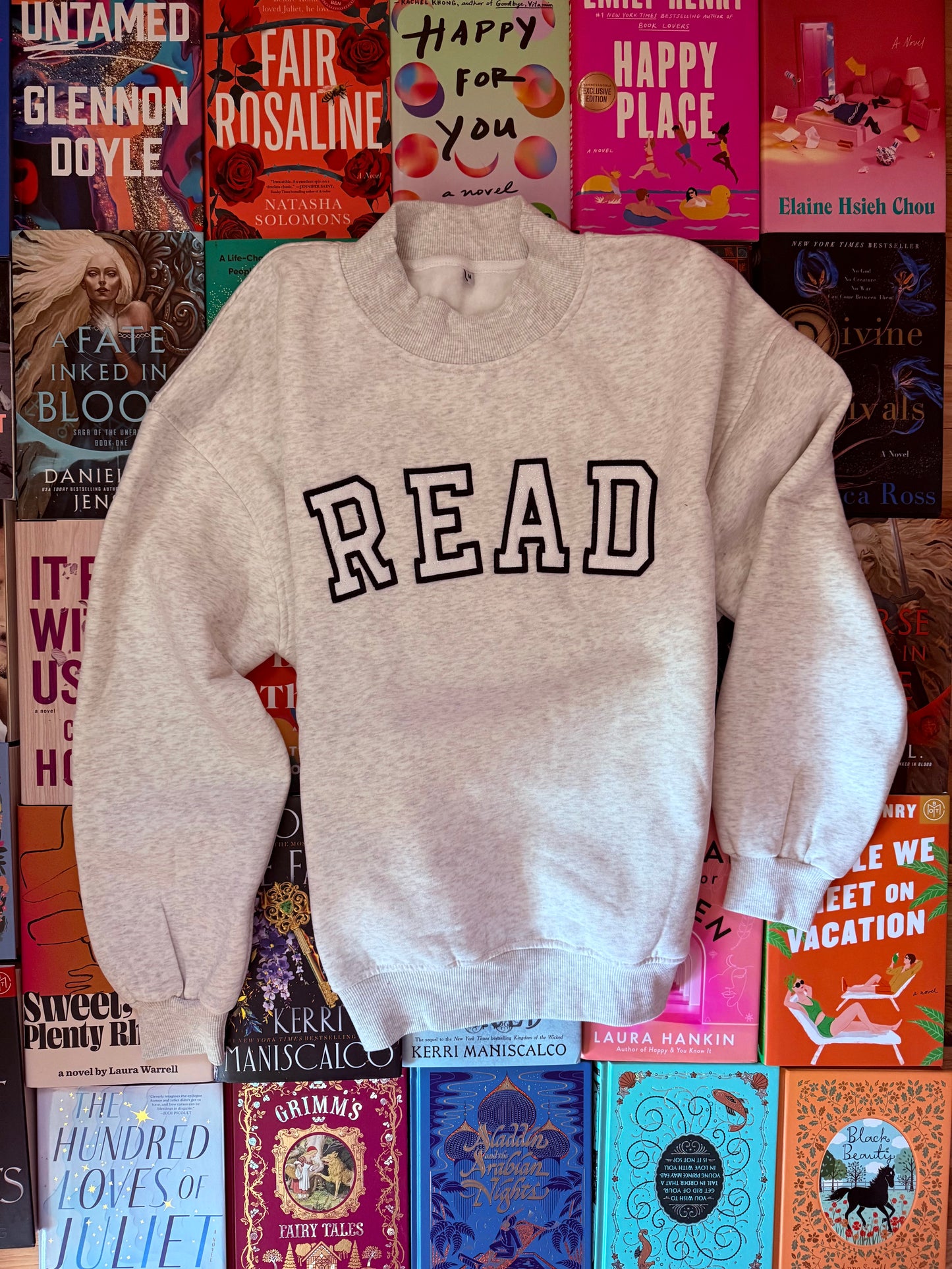 READ EMBROIDERED MOCK NECK