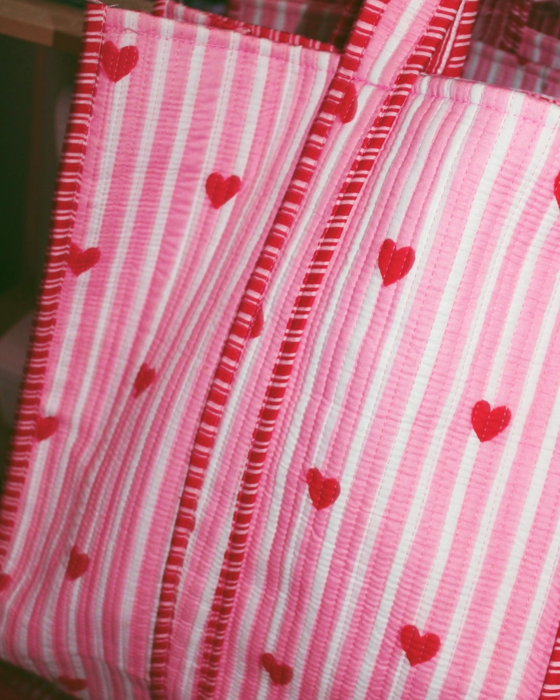 SWEET ON YOU PINK TOTE AND COSMETIC BAG SET