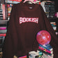 BOOKISH BROWN PINK MOCK NECK