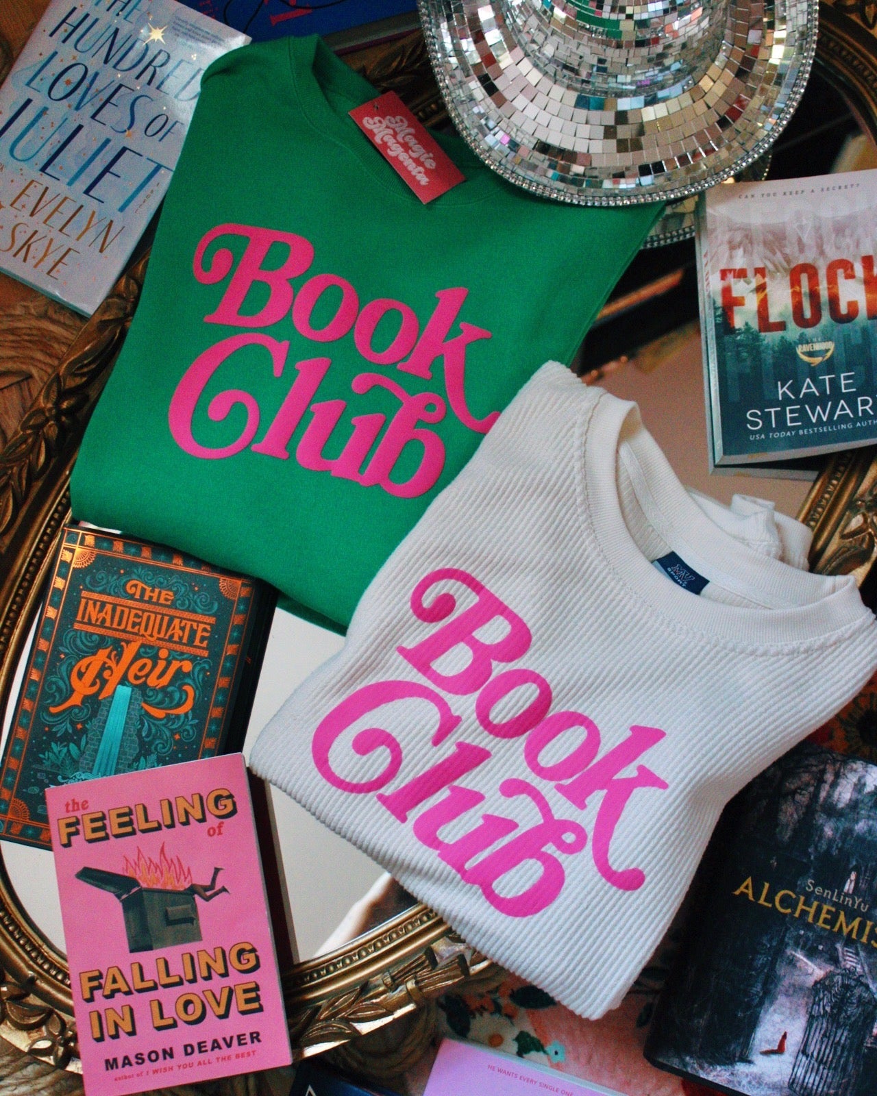 PINK PUFF PRINT BOOK CLUB CREWNECK