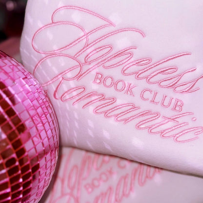 EMBROIDERED HOPELESS ROMANTIC BOOK CLUB VARSITY CREW