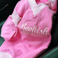 BOOKISH VARSITY EMBROIDERED VNECK CREWNECK
