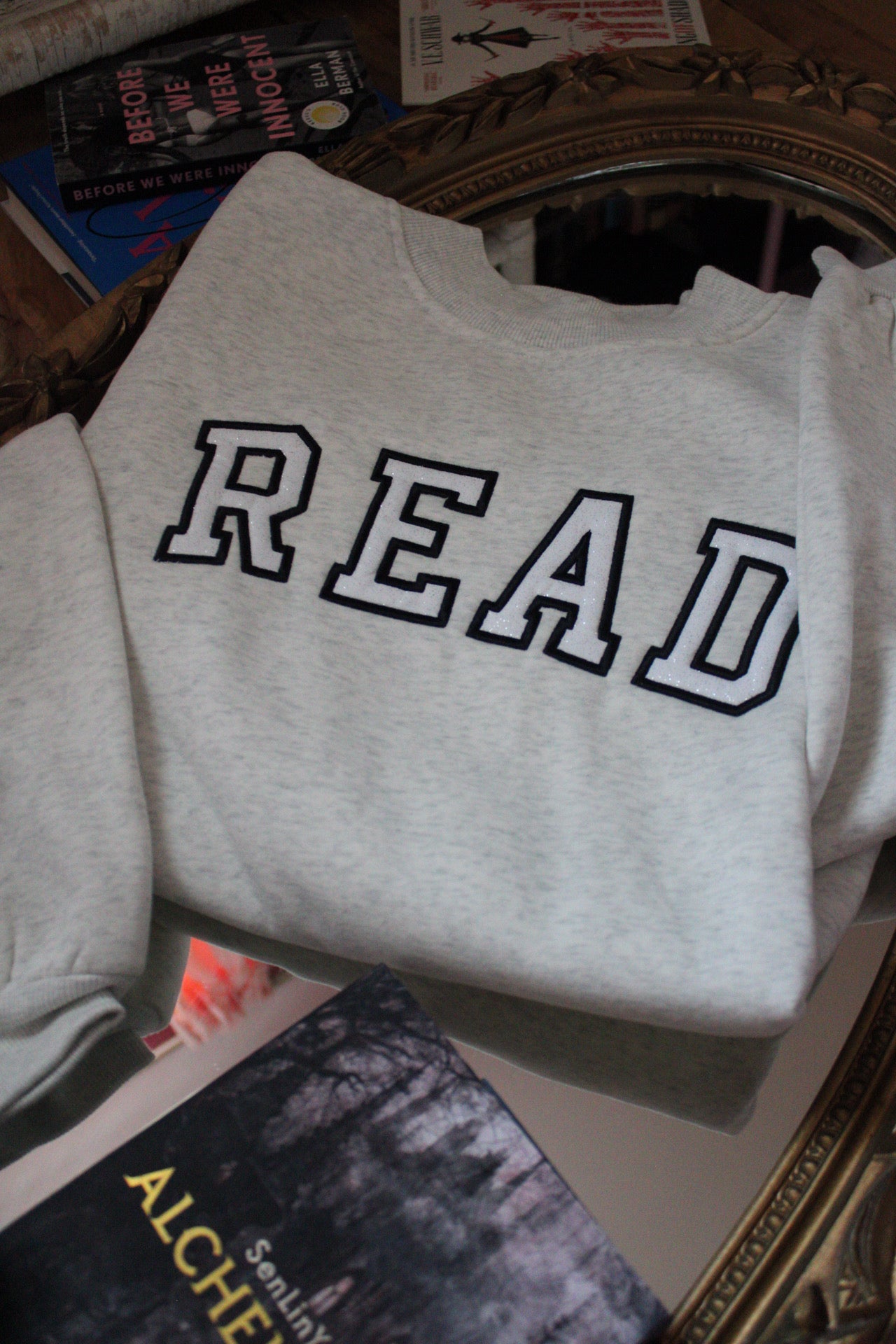 READ EMBROIDERED MOCK NECK