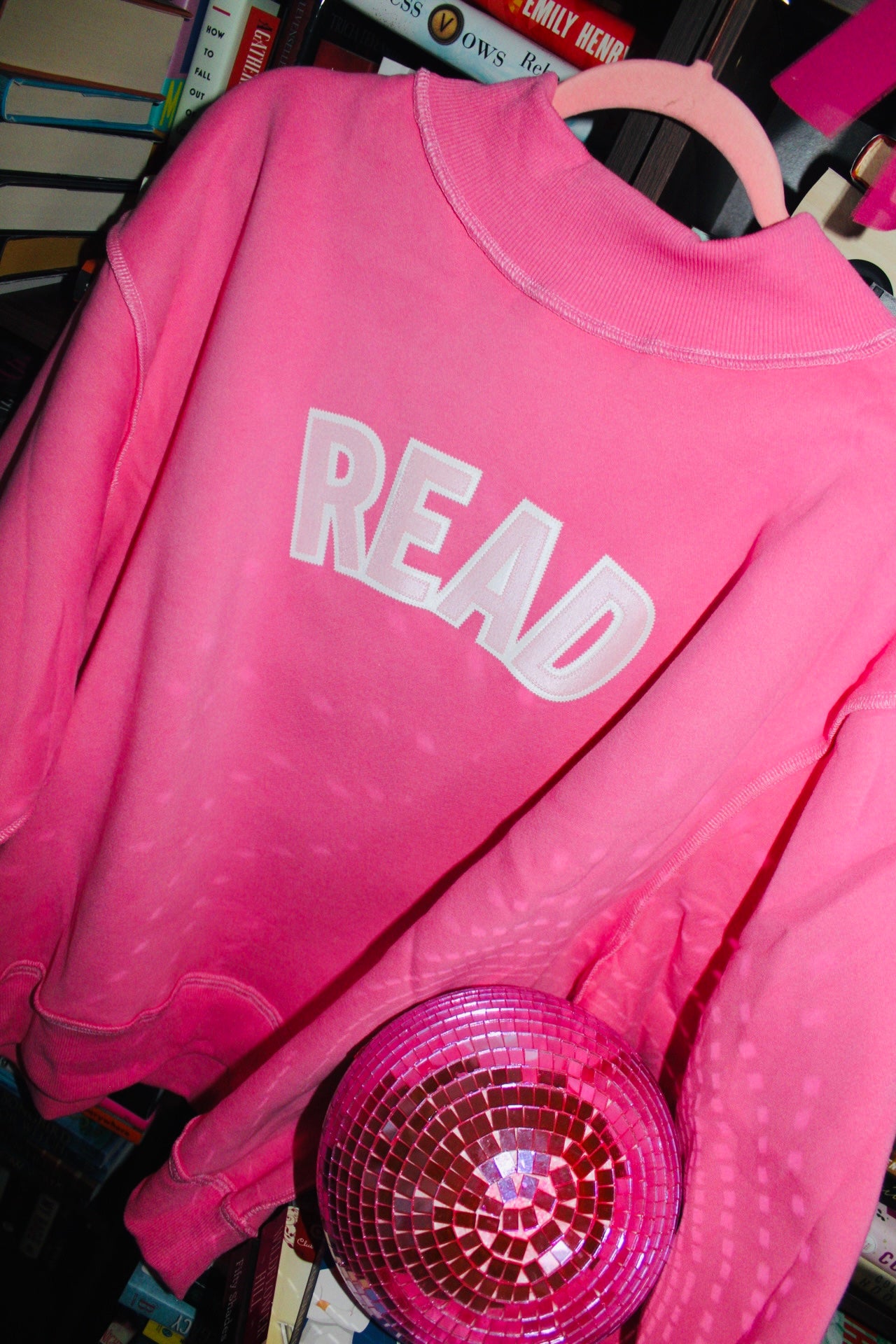 READ PINK MOCK NECK