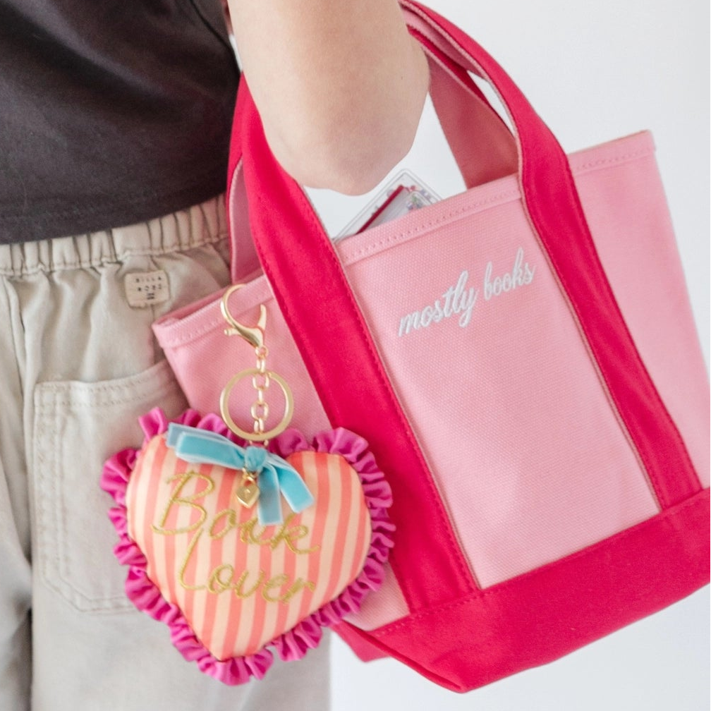 BOOK LOVER HEART BAG CHARM