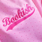 BOOKISH VARSITY POLKA DOT EMBROIDERED OFF THE SHOULDER CREWNECK