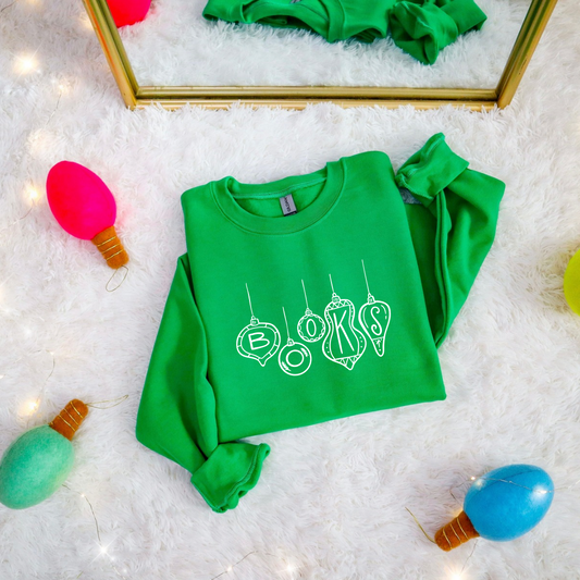 BOOKS ORNAMENTS CREWNECK