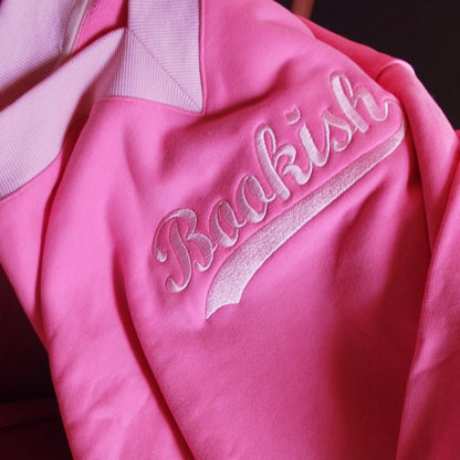 BOOKISH VARSITY EMBROIDERED VNECK CREWNECK