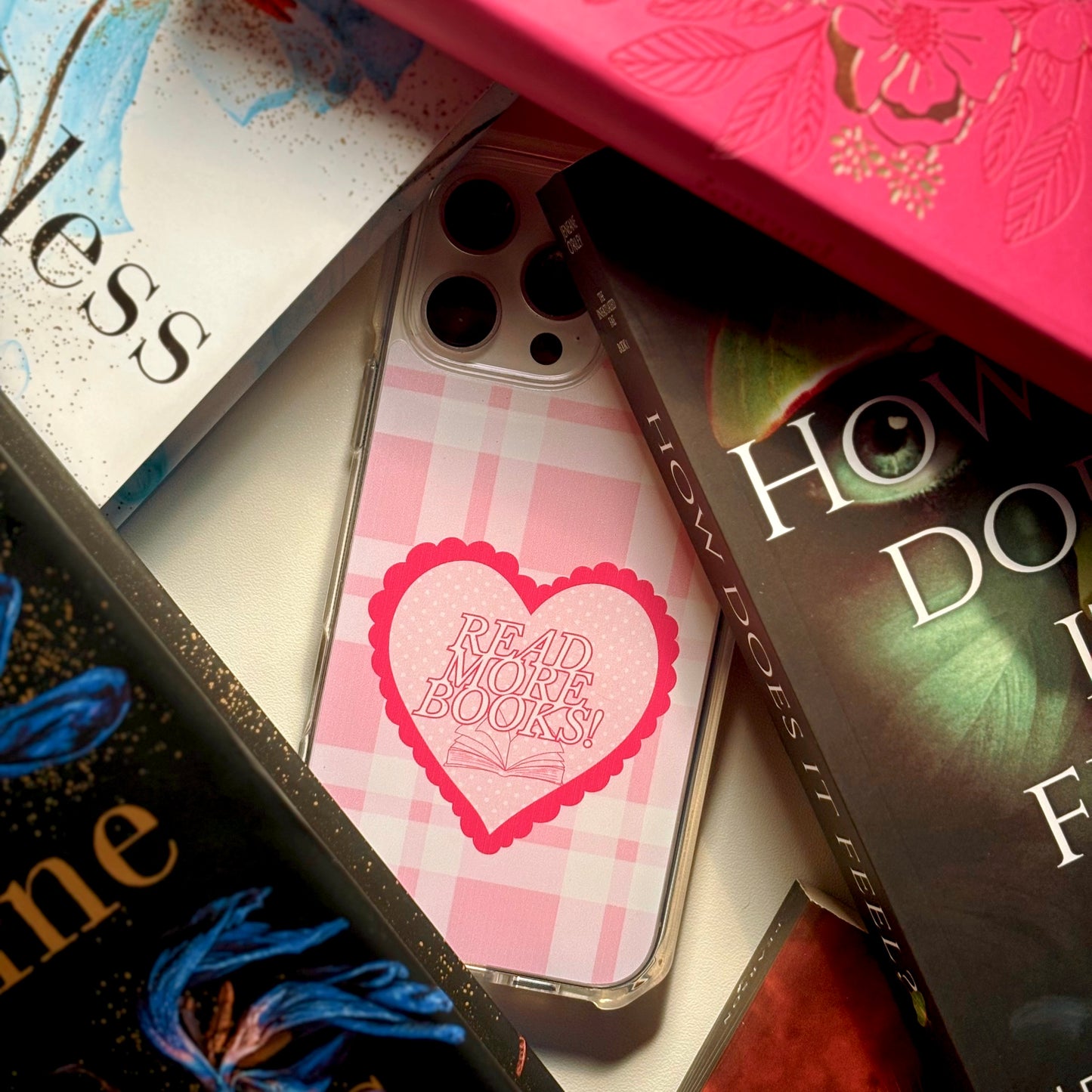 PINK GINGHAM PHONE CASE