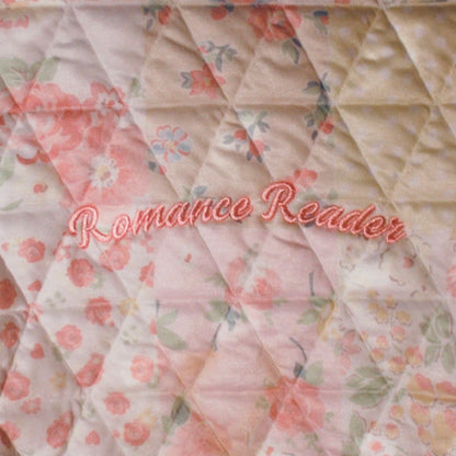 EMBROIDERED ROMANCE READER FLORAL PATTERN MOCK NECK