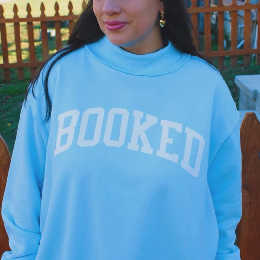 BOOKED LIGHT BLUE MOCK NECK