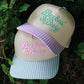 BOOKED & BUSY PUFF EMBROIDERY GINGHAM BILL HAT