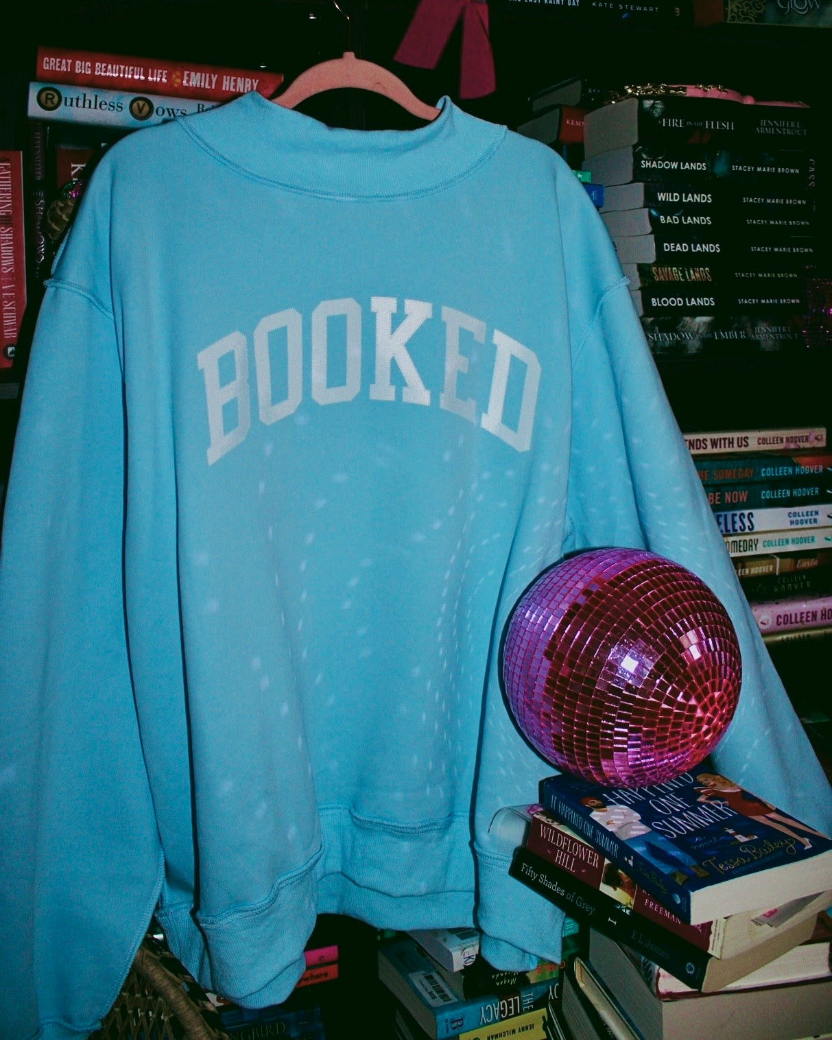 BOOKED LIGHT BLUE MOCK NECK