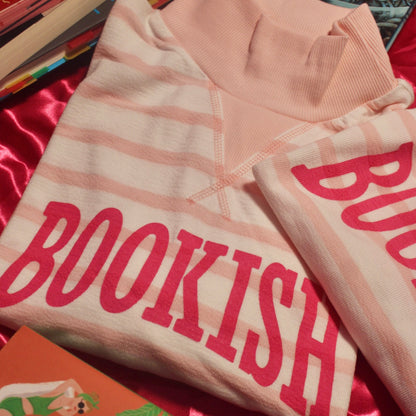 BOOKISH STRIPED KNIT MOCK NECK