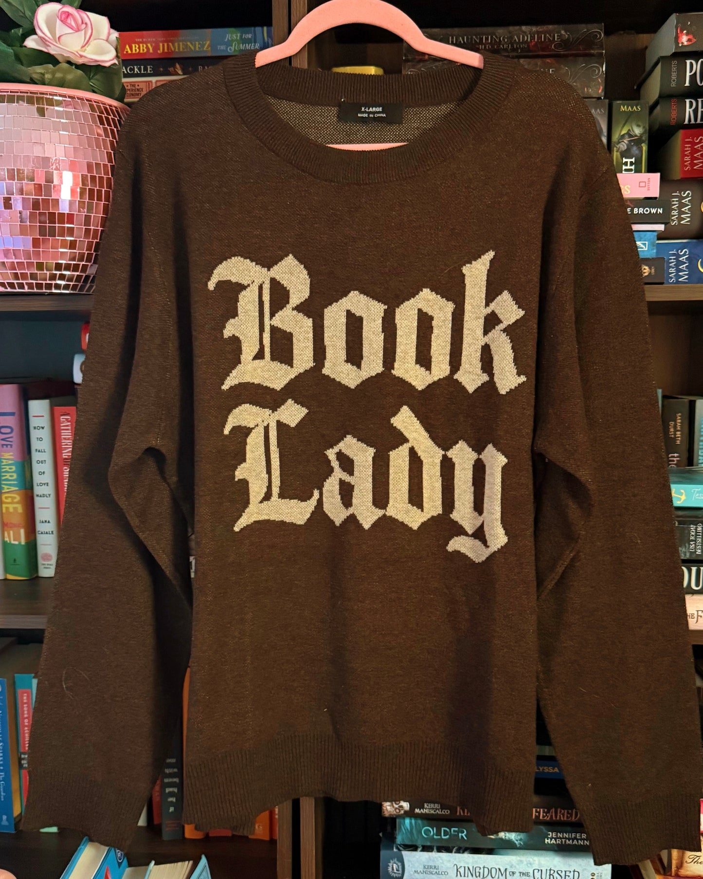 BOOK LADY KNIT SWEATER