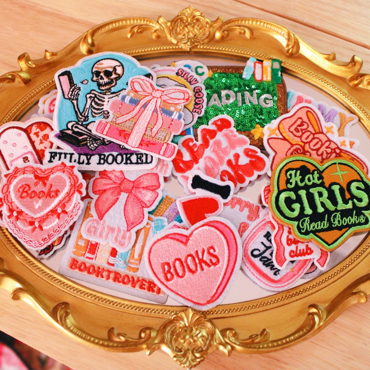 THREE MYSTERY BOOKISH PATCHES