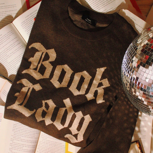 BOOK LADY KNIT SWEATER