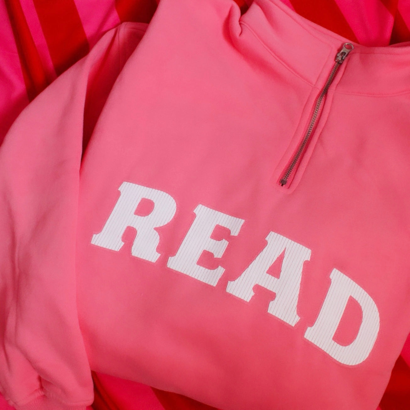 READ PUFF PRINT QUARTER ZIP - MISPRINT