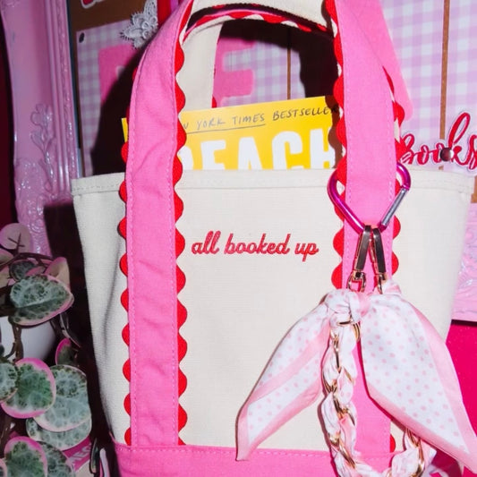 ALL BOOKED UP MINI BOAT TOTE
