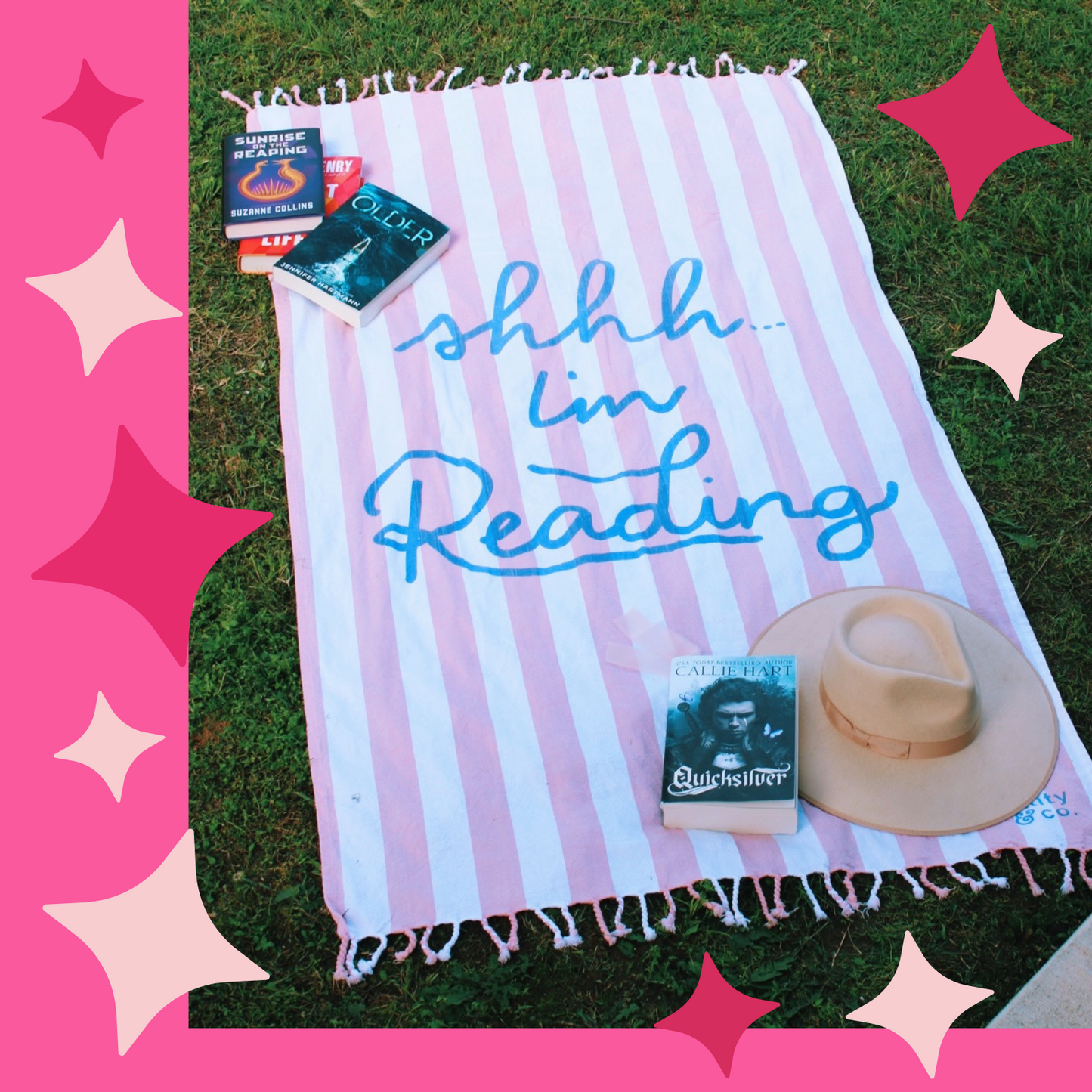 SHHH I’M READING BEACH TOWEL