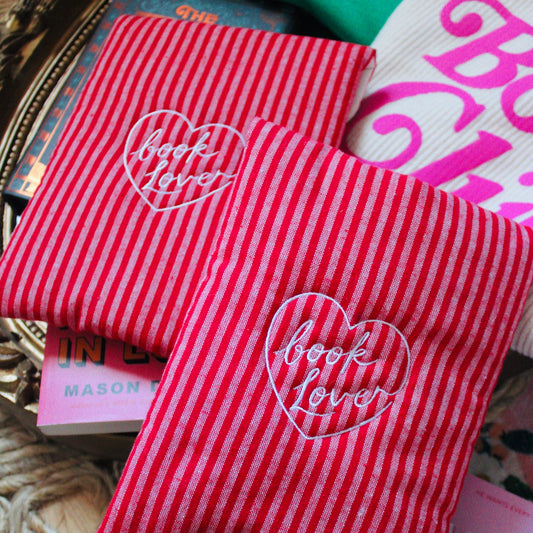 BOOK LOVER EMBROIDERED E-READER SLEEVE