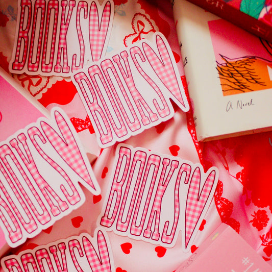 BOOKS GINGHAM STICKER