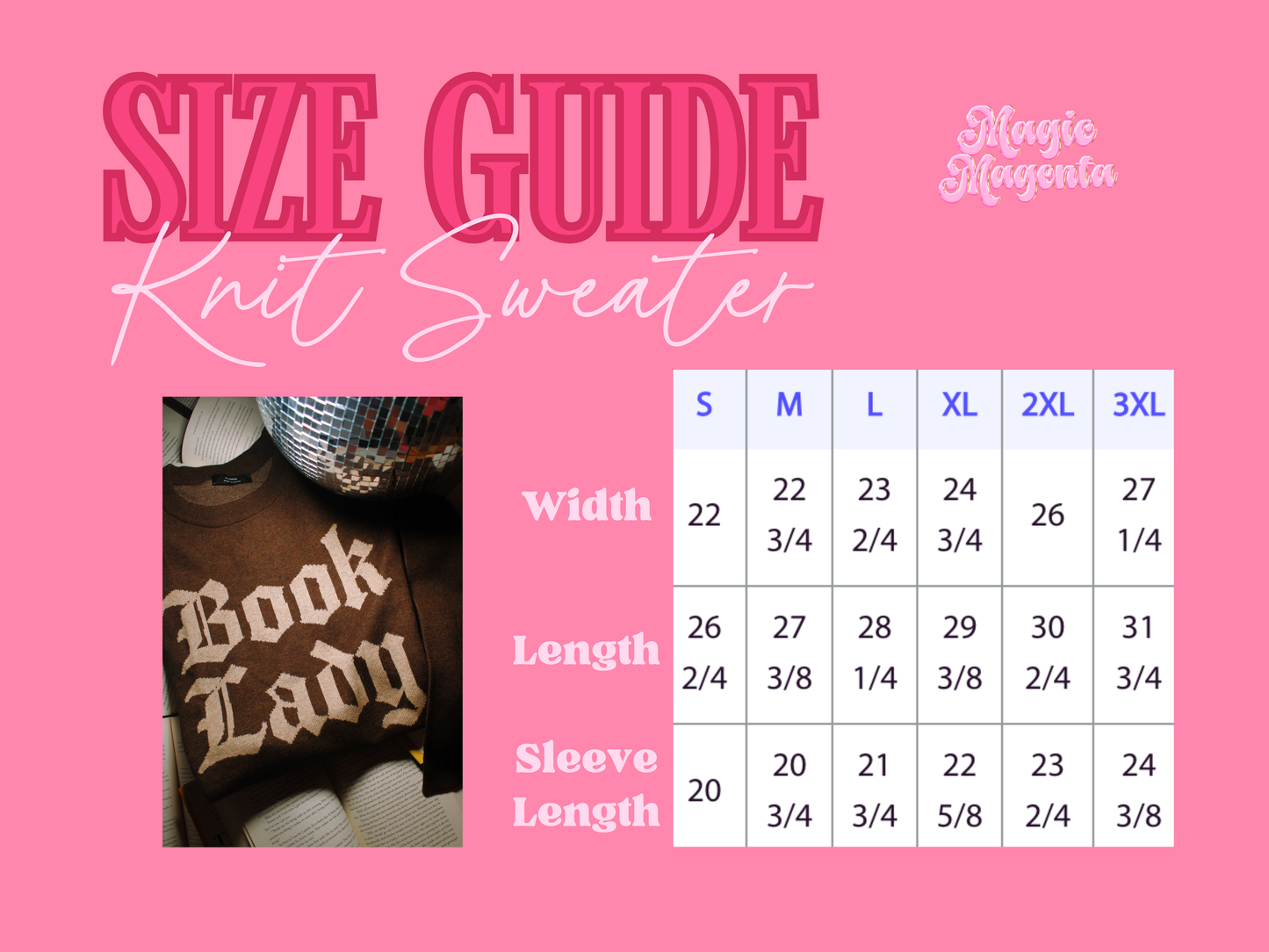 BOOK LADY KNIT SWEATER