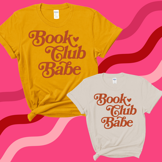 GOLD AND NATURAL BOOK CLUB BABE TEE