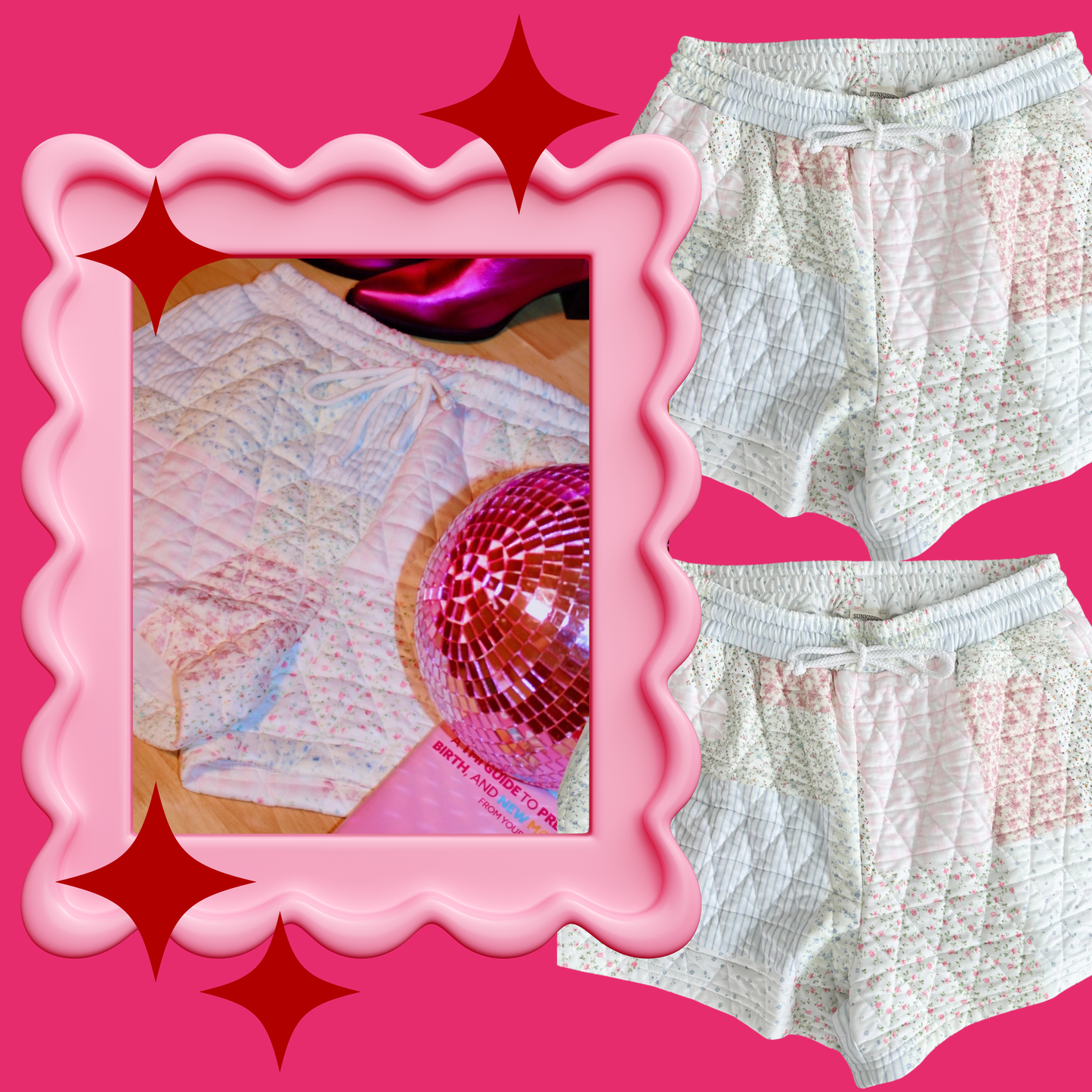 QUILTED PASTEL SHORTS