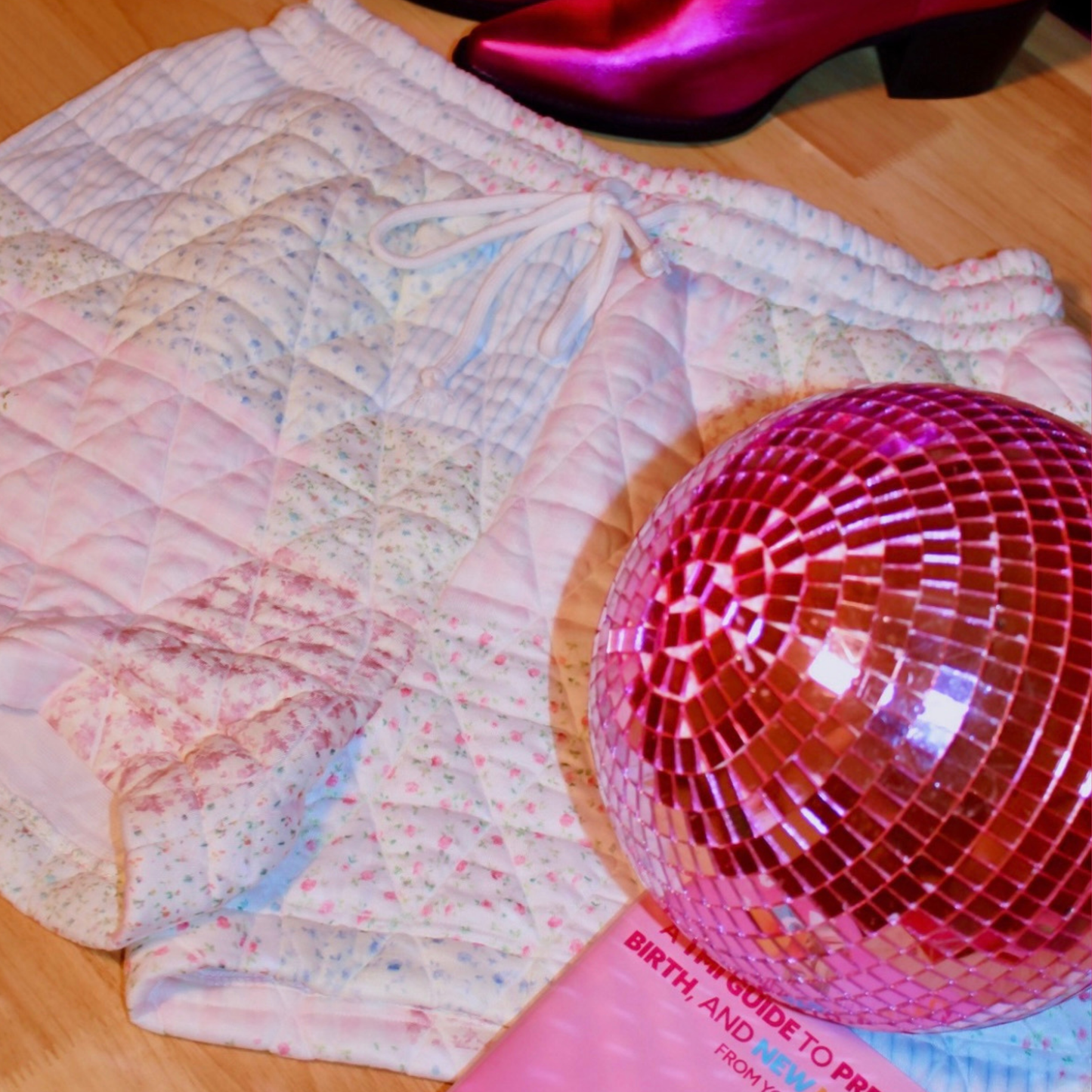 QUILTED PASTEL SHORTS