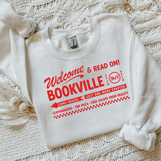 BOOKVILLE WHITE CREWNECK