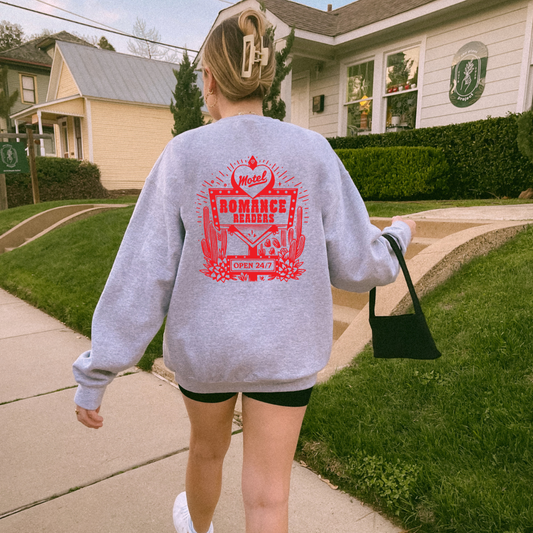 ROMANCE READERS MOTEL CREWNECK