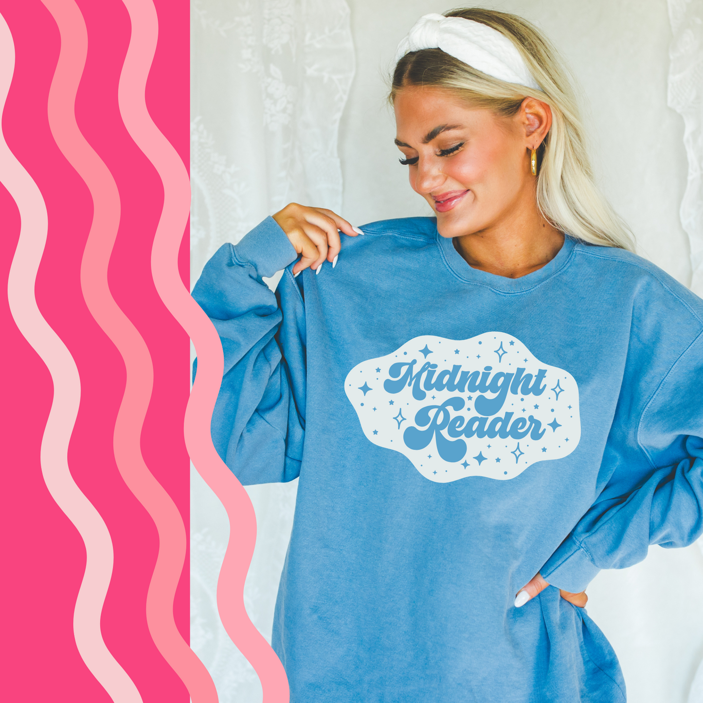 MIDNIGHT READER CREWNECK