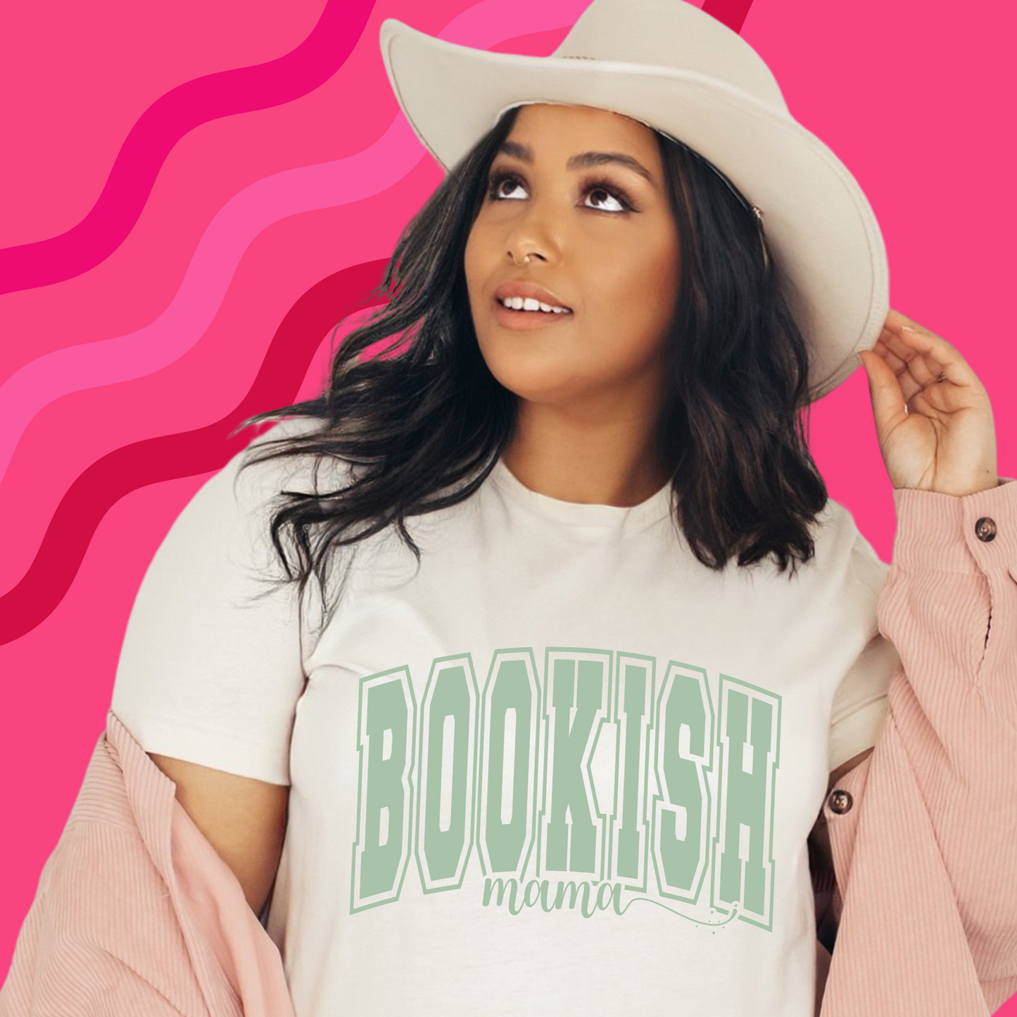 BOOKISH MAMA SAGE INK TEE