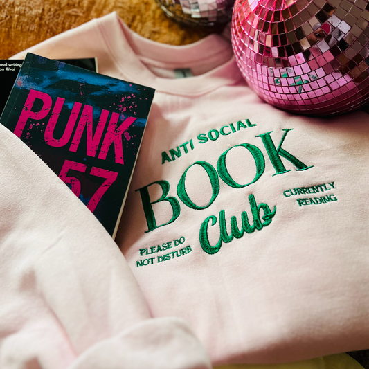 ANTI SOCIAL BOOK CLUB EMBROIDERED CREWNECK