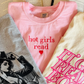 HOT GIRLS READ EMBROIDERED COMFORT COLOR TEE